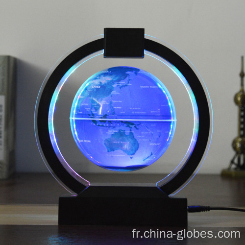 Décor de bureau globe terrestre flottant magnétique lumineux